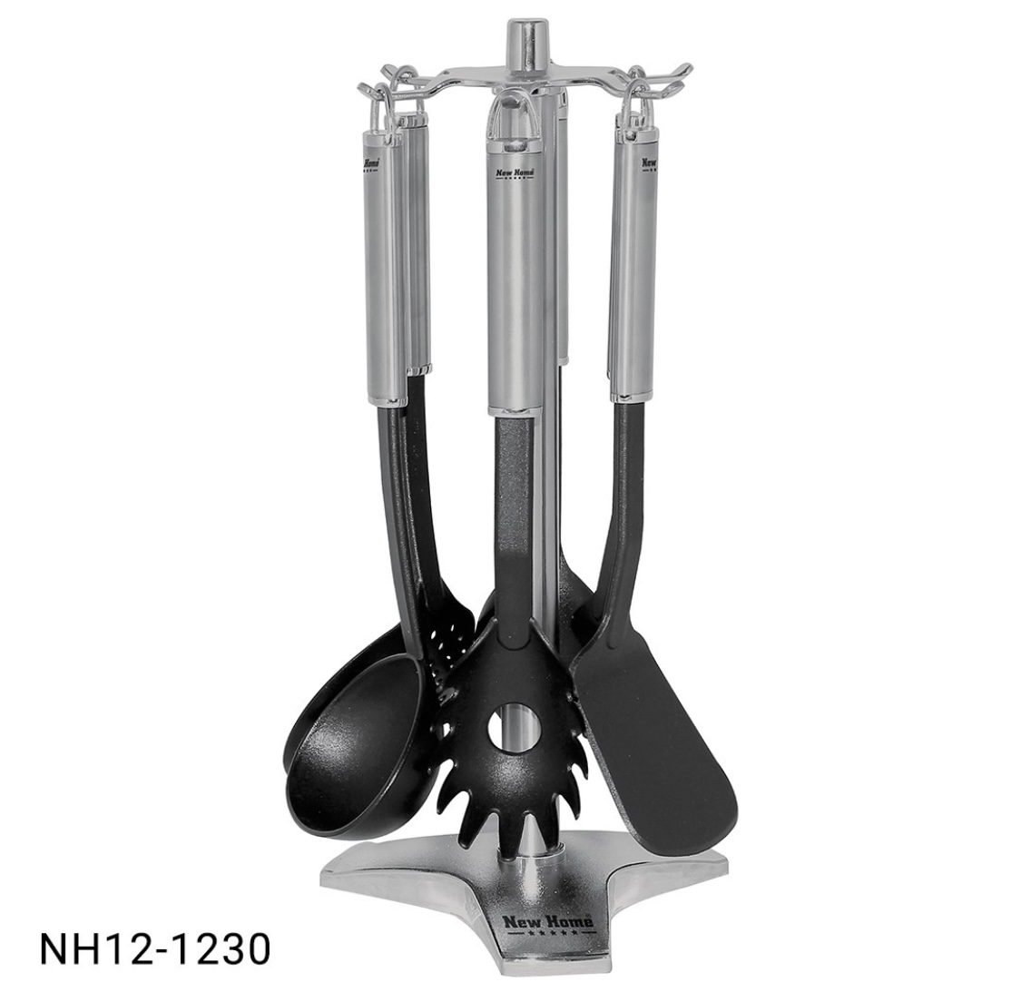 ست 7 پارچه تفلون نیوهوم مدل دسته استیل کد NH12-1230