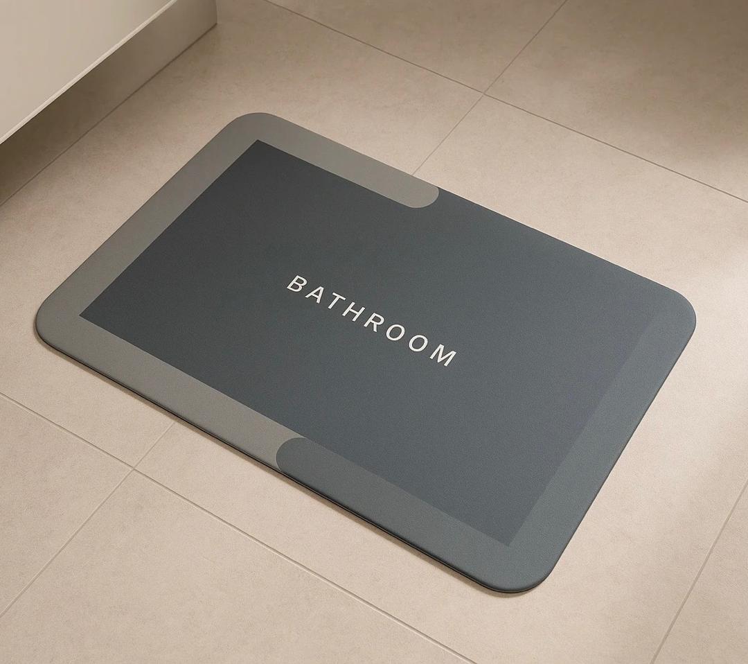 پادری طرح مرمر مشکی‌طلایی Bathroom سایز 60×40