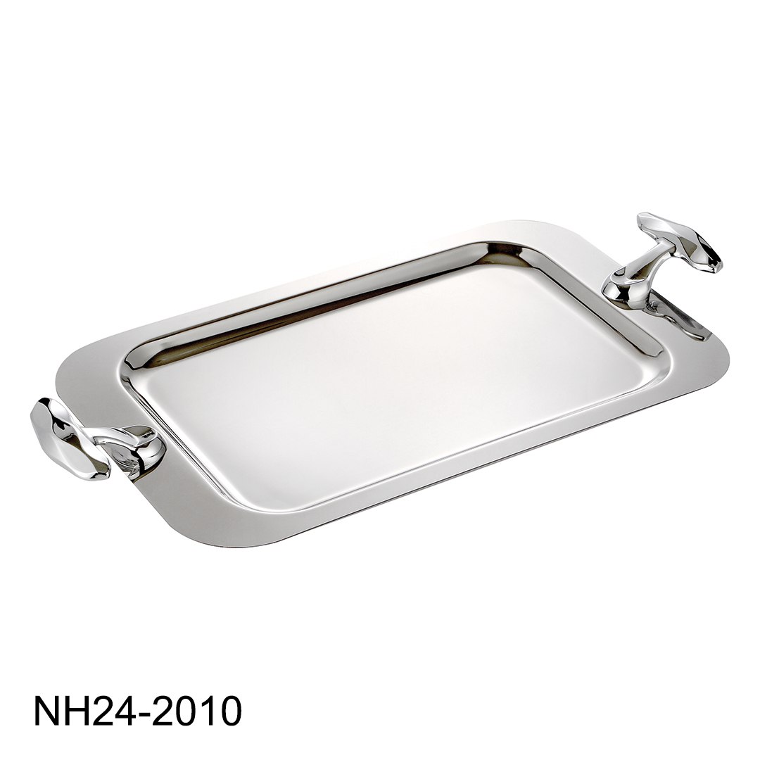 سینی پایه‌دار مستطیل بزرگ نیوهوم مدل الماس NH24-2010